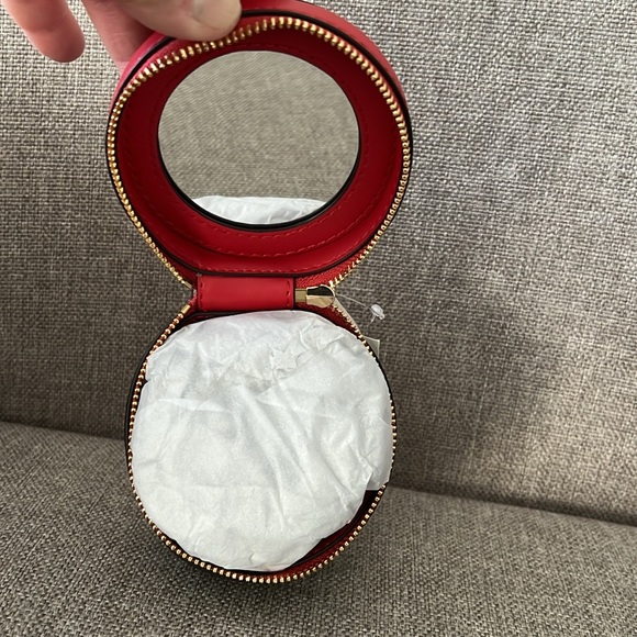 Michael Kors Small Leather Jewelry Case Red - Picture 6 of 9